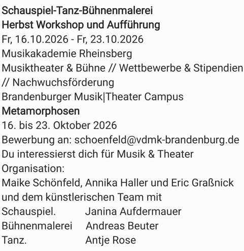 antje Rose, Choreographin und T&auml;nzerin